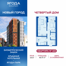 Квартира 48 м², 2-комнатная - изображение 3
