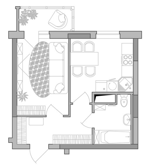 28,9 м², 1-комнатная квартира 3 300 000 ₽ - изображение 14