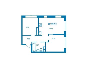 Квартира 50,3 м², 3-комнатная - изображение 1