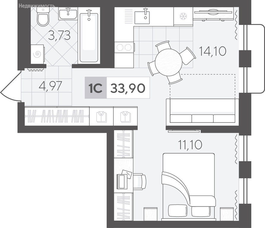 Варианты планировок ЖК «Скандиа. Квартал в Комарово Парк» - планировка 9