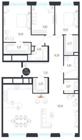 Квартира 149,9 м², 3-комнатная - изображение 1