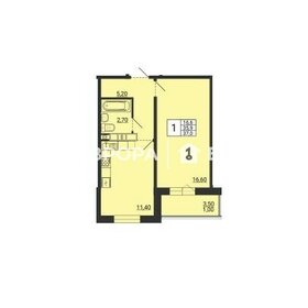Квартира 37 м², 1-комнатная - изображение 1