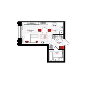 Квартира 28,1 м², студия - изображение 1