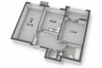 Квартира 57,5 м², 2-комнатная - изображение 1
