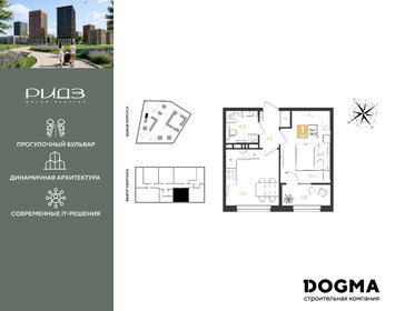 Квартира 36 м², 1-комнатная - изображение 1