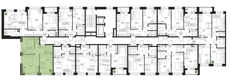 Квартира 48,2 м², 2-комнатная - изображение 2