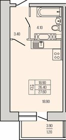 Квартира 28,6 м², студия - изображение 1