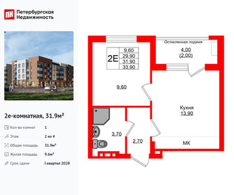 Квартира 31,9 м², 1-комнатная - изображение 1