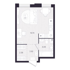 Квартира 29,3 м², студия - изображение 2