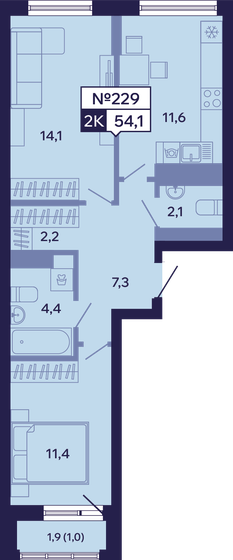 44,4 м², 1-комнатная квартира 17 800 000 ₽ - изображение 36