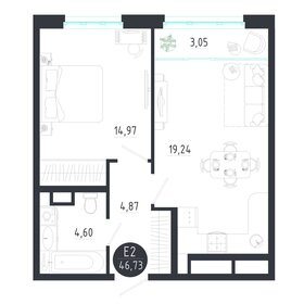 Квартира 46,7 м², 1-комнатная - изображение 1