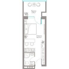 Квартира 32 м², студия - изображение 3