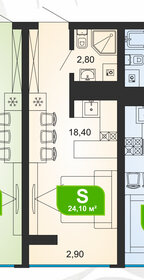 Квартира 24 м², студия - изображение 1