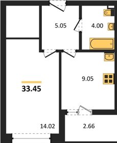 Квартира 33 м², 1-комнатная - изображение 1