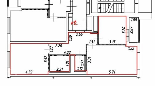 Квартира 59,5 м², 2-комнатная - изображение 1