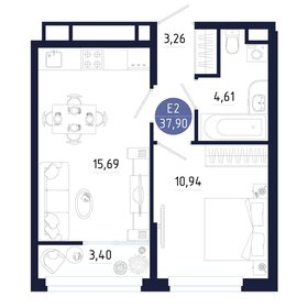 Квартира 37,9 м², 1-комнатная - изображение 1