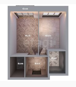 Квартира 39,7 м², 1-комнатная - изображение 1