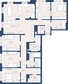 Квартира 160 м², 5-комнатная - изображение 1