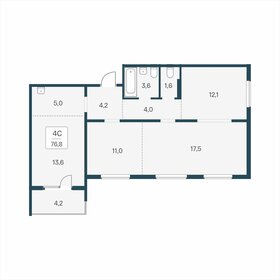 Квартира 76,8 м², 4-комнатная - изображение 1