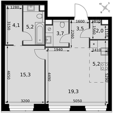 Квартира 58,3 м², 2-комнатная - изображение 2