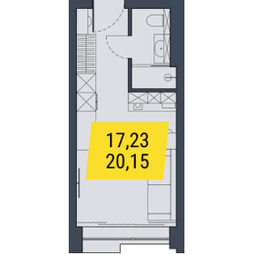 Квартира 20,2 м², студия - изображение 1