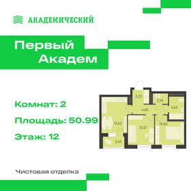 Квартира 51 м², 2-комнатная - изображение 1