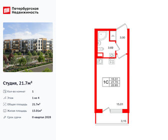 Квартира 21,7 м², студия - изображение 1