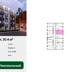 Квартира 30,4 м², студия - изображение 2