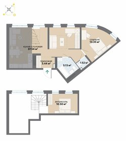 Квартира 73,5 м², 1-комнатная - изображение 1