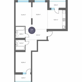 Квартира 79,2 м², 3-комнатная - изображение 1