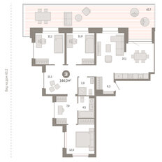 Квартира 99,5 м², 3-комнатная - изображение 3