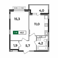 Квартира 40,1 м², 1-комнатная - изображение 2