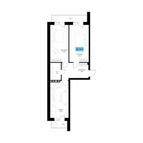 Квартира 69,2 м², 2-комнатные - изображение 1