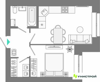 Квартира 35,8 м², 1-комнатная - изображение 1