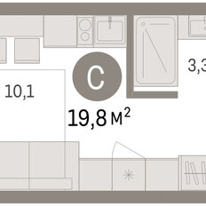 Квартира 19,8 м², студия - изображение 3