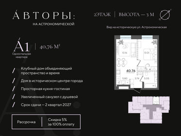 Квартира 40,8 м², 1-комнатная - изображение 1
