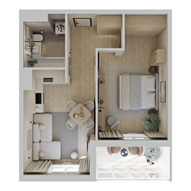 Квартира 44,3 м², 1-комнатная - изображение 2