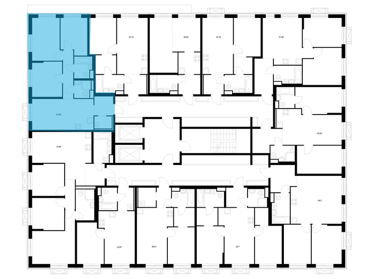 86,4 м², 3-комнатная квартира 16 557 129 ₽ - изображение 35