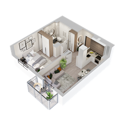 Квартира 41,4 м², 1-комнатная - изображение 4