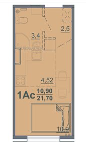 Квартира 22 м², студия - изображение 1
