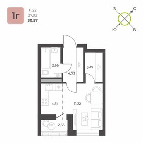 Квартира 30,6 м², студия - изображение 1