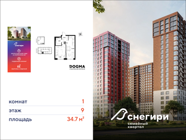 Квартира 34,7 м², 1-комнатная - изображение 1