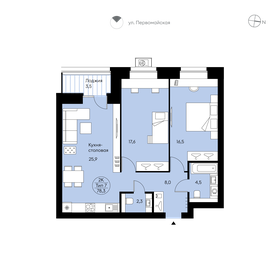 Квартира 78,3 м², 2-комнатная - изображение 1