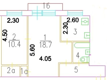 Квартира 44,9 м², 2-комнатная - изображение 1