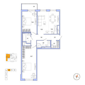 Квартира 74,1 м², 3-комнатная - изображение 1