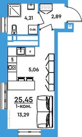Квартира 25,5 м², студия - изображение 1