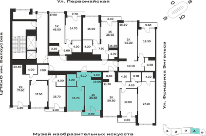 Квартира 49,8 м², 1-комнатная - изображение 2