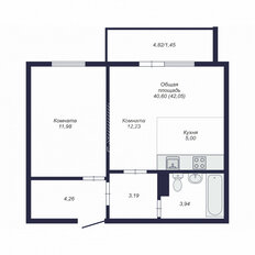Квартира 40,6 м², 2-комнатная - изображение 5