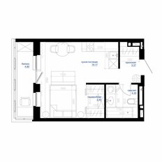 Квартира 31,7 м², 1-комнатная - изображение 3