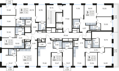 Квартира 71,5 м², 3-комнатная - изображение 2